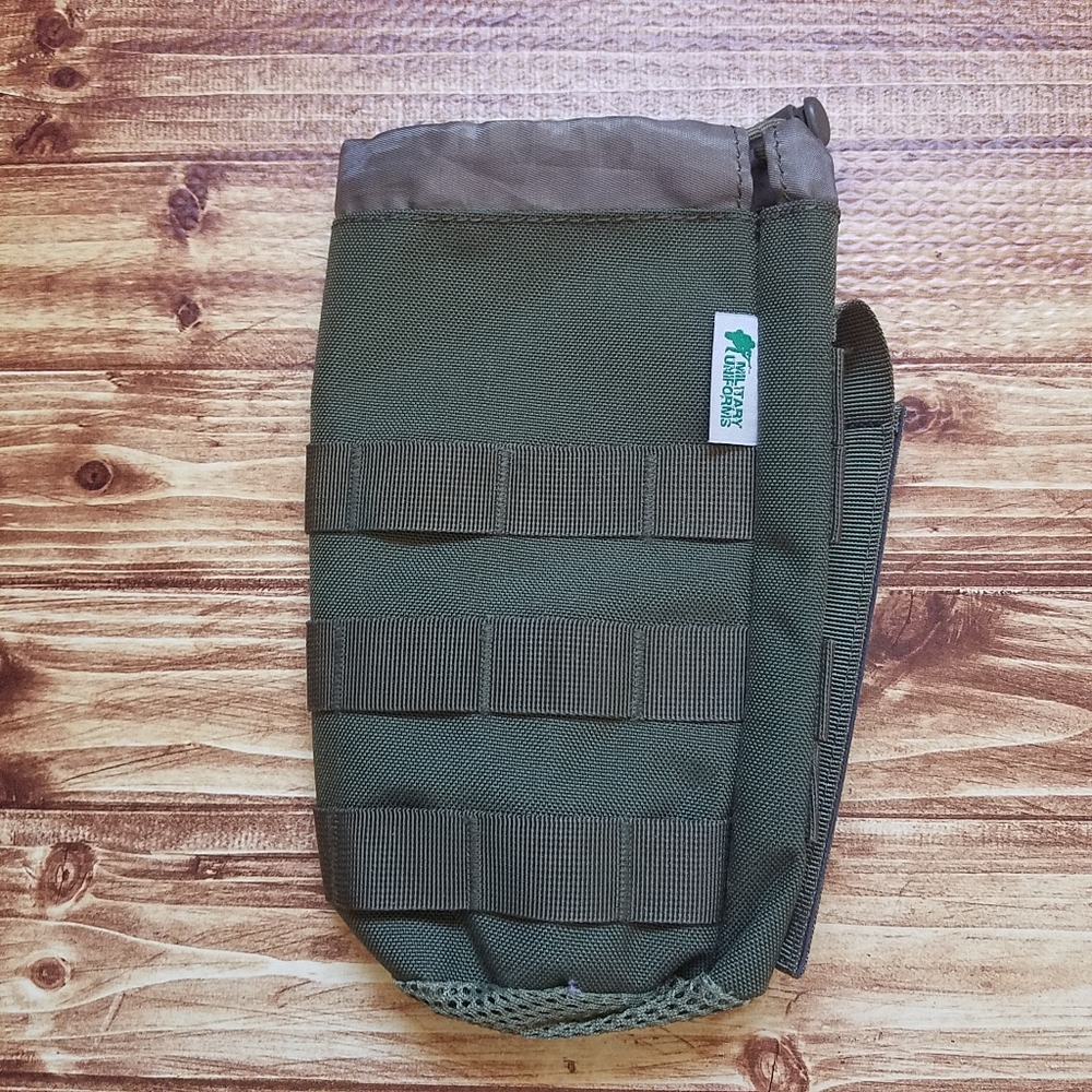 Military Uniforms Olive Green Tactical MOLLE Water Bottle Pouch NWOT Hiking Camp - Picture 2 of 10